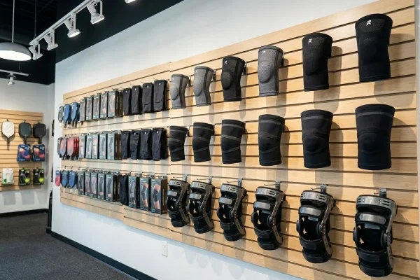 Complete range of pickleball knee support options from sleeves to rigid braces