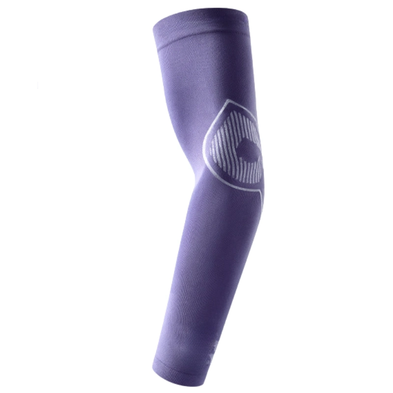 Purple Cooling Arm Sleeve with breathable compression design for custom brand programs