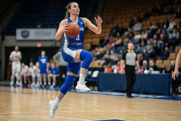 Knee compression sleeve used during running and sports training