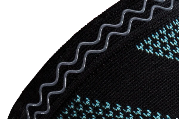 Close-up of wavy edge detailing with non-slip silicone coating for secure grip and stability