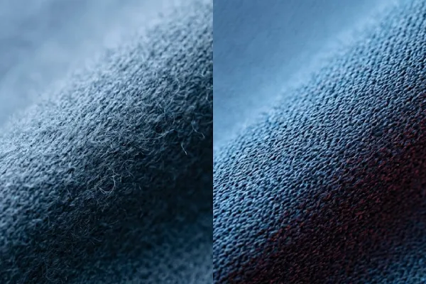 Nylon vs polyester gaming sleeve fabric close-up texture comparison