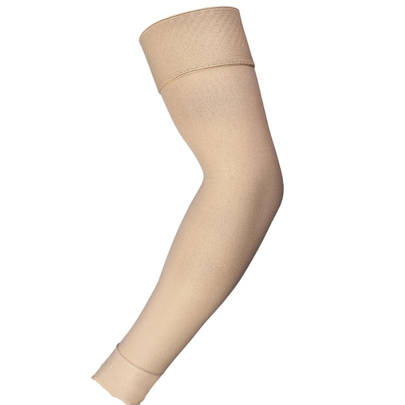 Beige Recovery Compression Sleeve for post exercise support and private label production