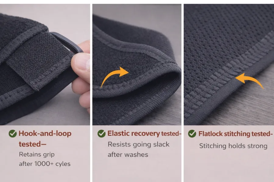 Shoulder brace durable hook loop elastic recovery stitching