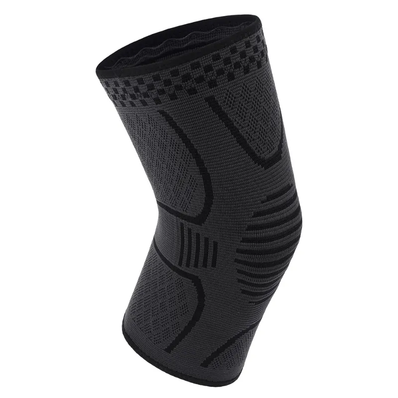 Knit sports knee compression sleeve showcasing custom support design for comprehensive knee compression sleeve solutions