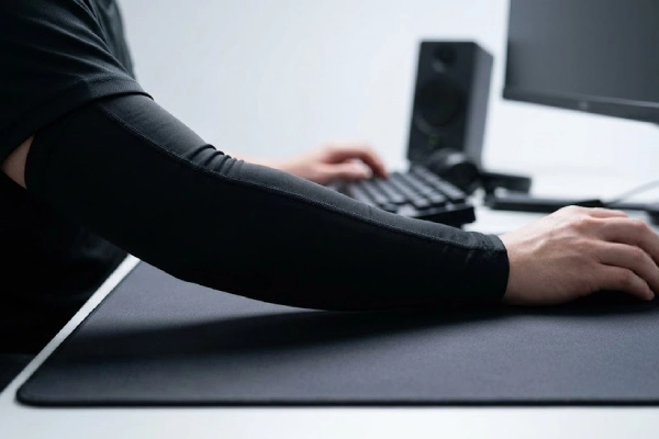 Surface Texture Impact with gaming arm sleeve