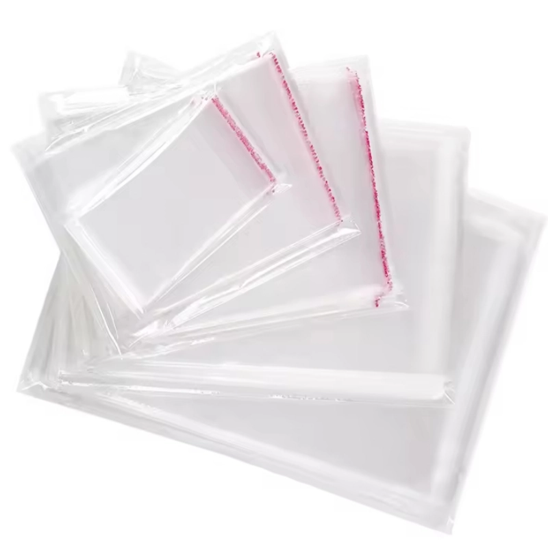 Transparent poly bag packaging for sports supports product customization display