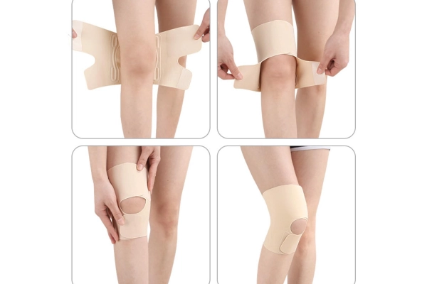 Lightweight knee compression sleeve design optimized for comfortable overnight use